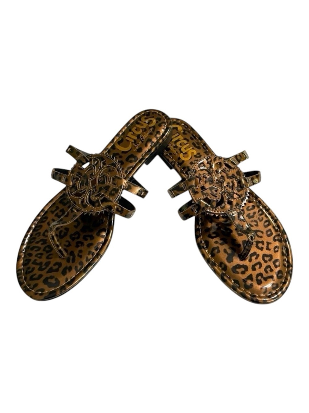 Circus by Sam Edelman Cherri Cheetah Leopard Animal Print Thong Sandals Size 9.5
